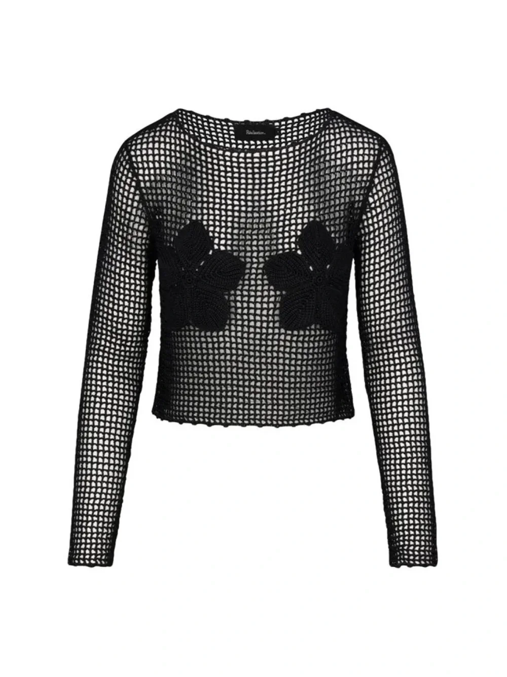 Realisation Par Flower Crocheted Knit Top